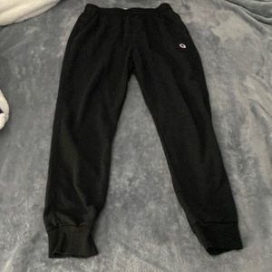 Large Black Champion Sweatpants